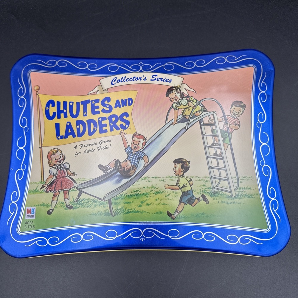 Chutes & Ladders 2003 Collectors Series Board Game Tin Box Milton Bradley
